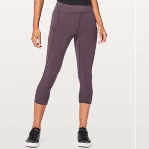 Lululemon in movement light purple crop leggings
